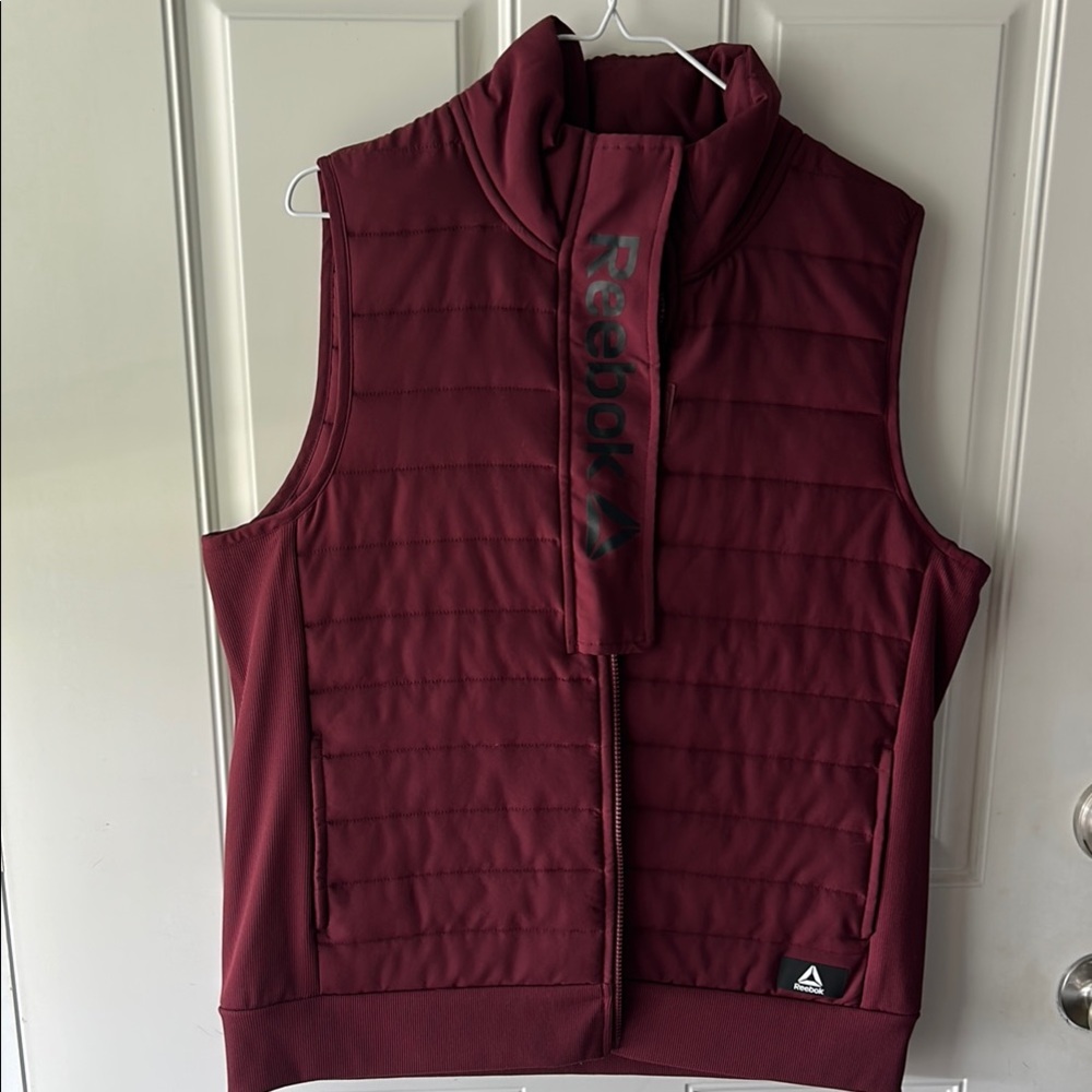 Reebok Maroon Quilted Vest
